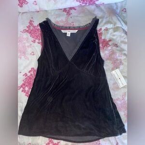 New Y2K Tommy Hilfiger sleeveless black top large